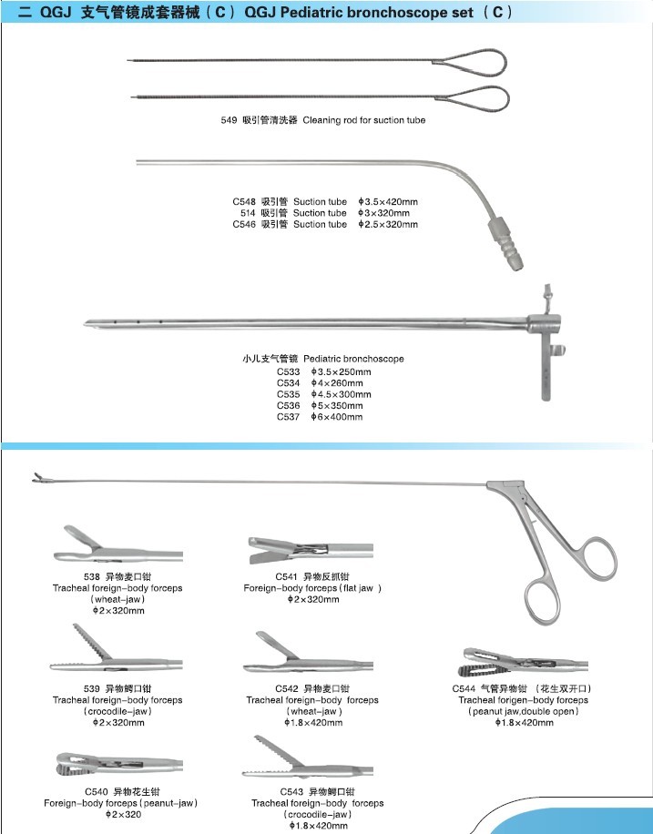 QGJ支氣管鏡成套器械(C型）